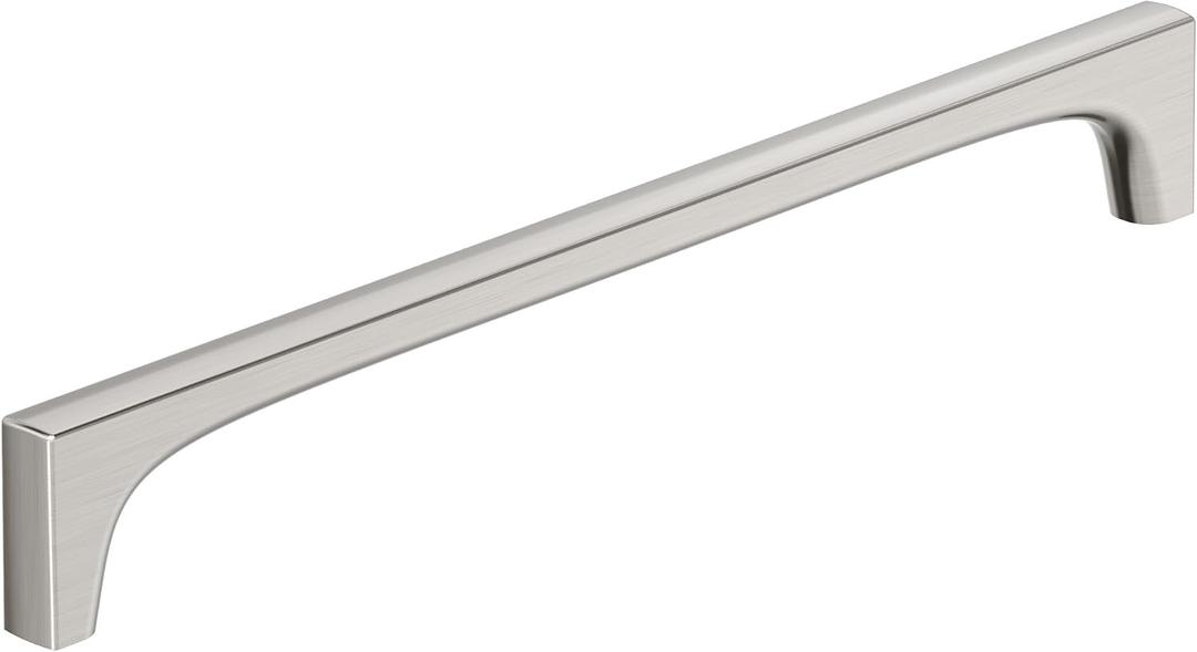 Amerock Merced 10-1/16 inch (256 mm) Center-to-Center Satin Nickel Cabinet Pull, BP37428G10