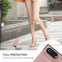 Bocasal Crossbody Wallet Case for iPhone 7 Plus/8 Plus Credit Card Holder PU Leather Kickstand Shockproof Detachable Cross Body Strap Lanyard Magnetic Closure 5.5 inch(Rose Gold)