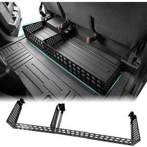 Adjustable Capacity Under Seat Storage Molle Panel with Removable Divider for 2015-2026 F150 Supercrew & 2017-2026 F250 F350 F450 F550 Crew Cab Accessories, Underseat Organizer for F-150 Accessories