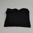 ANRABESS Tube Top for Women Summer Strapless Bandeau Knit Twist Knot Corset Crop Basic Tank Top 2025 Vacation Outfits Clothes (Medium, Black)
