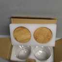 2 Pack Glass Qtip Holder Dispenser Set - Apothecary Jars with Lids - Vanity Makeup Organizer and Bathroom Canister Storage Organizer for Cotton Ball, Swab, Round Pads,Floss