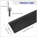 uxcell 2Pcs Door Brush Bottom Sweep H-Shape Aluminum Alloy Base with 5.9-inch Nylon Brush for Home, Industrial (39-inch L x 6.9-inch W, Black)