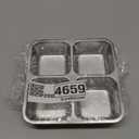 Stainless Steel Snack Containers, 4 Compartments Leakproof Lunch Box, Reusable Food Containers