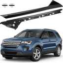 Windshield A-Pillar Molding Trim Kit Compatible with Ford Explorer 2011-2019,Front Outer & Inner Left Driver Side,BB5Z-7803137-AA BB5Z-7803137-AB 926-450 BB5Z-7803145-AA,  Glossy Black, Outer & Inner(Left)