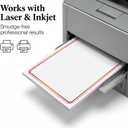 PaperDirect Foil Elegance Specialty Certificates, 50 Sheets of 38lb White Paper, 8" x 11", Double Red Foil Border, Perfect for Awards, Students, Employees, Volunteers, Course Completion, Diplomas