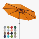 Tempera Patio Market Outdoor Table Umbrella with Push Button Tilt and Crank,Large Sun Umbrella with Sturdy Pole&Fade resistant canopy,Easy to set