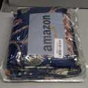 Navy Blue Vintage Floral Patterned Curtains for Living Room - William Morris Victorian Decorative 70% Blackout Moody Pattern Green Dark Academia Curtains Drapes 84 Inch Length 2 Panels Set for Bedroom