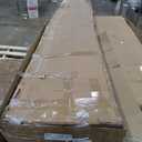 Fredbeck 48x96 inch White Barn Door with 8FT Sliding Door Hardware Kit Included & Handle, MDF, Solid PVC Surface, DIY Assembly, 5-Panel