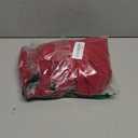 Satin Short Sleeve Red Dress Double V Neck Empire Waist Floor Length Formal Party Dress L