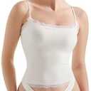 SUUKSESS Women Lace Double Lined Camisole Top Spaghetti Strap Going Out Tank Top , Size S