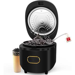 WantJoin Boba Maker Machine Commercial Boba Cooker Commercial Boba Pearl Maker for Bubble Tea Milk Tea Boba Pot for Tapioca Pearls for Restaurants Milk Tea Stores Dessert Stores Lounge Bars 110V 
(5.3 Quarts, Black)