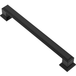Alzassbg 10 Pack Matte Black Cabinet Pulls, 6-1/4 Inch(160mm) Hole Center Cabinet Handles Kitchen Pulls for Cabinets and Drawer AL3071MB