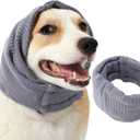 Dog Ear Muffs Noise Protection & Anxiety Relief - Comfortable & Versatile Ear Covers for Dogs - Grey, M-Head Circle(13.7"18.9"), Cotton/Polyester/Spandex (Purple)