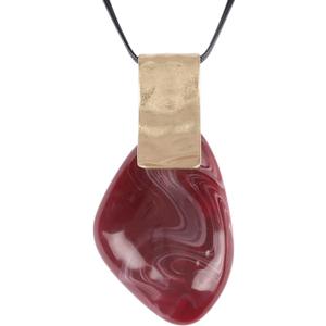 Boho Pendant Necklace for Women Long Sweater Necklace Chunky Leather Necklace Hippie Choker Necklace Unique Boho Jewelry