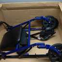 Drive Medical 10257BL-1 4 Wheel Rollator Walker With Seat, Steel Rolling Walker, Height Adjustable, 7.5" Wheels, Removable Back Support, 300 Pound Weight Capacity, Blue