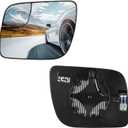 Driver Left Side Heated Mirror Glass BB5Z17K707 BB5Z17K707A Compatible With Ford Explorer 2011 2012 2013 2014 2015 2016 2017 2018 2019, Left Side Rearview Mirror Flat Glass with Backing Plate