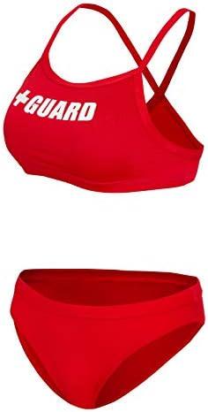 BLARIX Women's Guard Swimsuit 2 Piece, Red, M