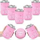 24 Count Baby Girl Shower Decorations It's a Girl Baby Shower Party Can Cooler Sleeves Pink Neoprene Beverage Sleeves for Sprinkle Decorations Gender Reveal Party Favors