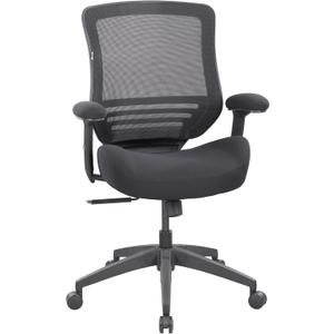 BOLISS Office Chair Mesh Ergonomic Super Soft Thick and Wide Cushion Computer Desk Chair Height Adjustable Arms and Lumbar Support Reduce Back Pain (Black), 28.1 inches x 25.4 inches x 37 inches