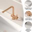 KUAOOAUK Faucet Mat for Kitchen Sink, Diatomaceous Earth Stone Drying Mat, Super Absorbent Sink Splash Guard, Prevent Moisture Stone Sink Tray for Bathroom Counter (White, 23.6 x 3.9 In)