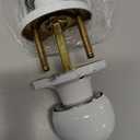 uxcell Modern White Round Door Knob, Zinc Alloy, Easy Install, Durable, Privacy Lock, Fits 35mm-40mm Doors (30mm-50mm)