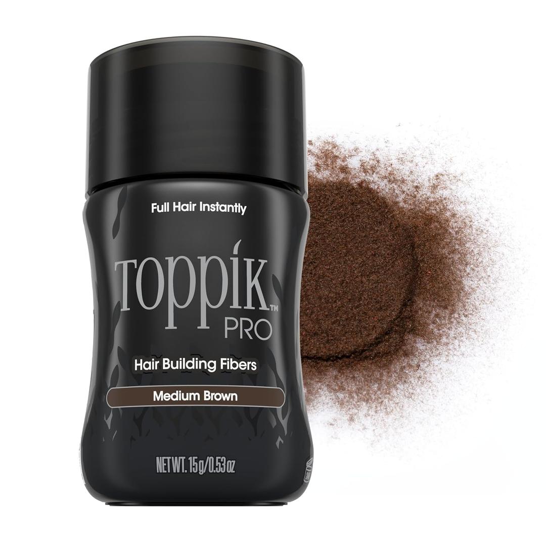 Toppik PRO Hair Building Fibers, Available in 9 Shades and 4 Size Options | Fill in Fine or Thinning Hair for Instantly Thicker, Fuller Looking Hair