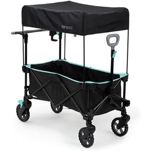Summer Infant Ingenuity Pop 'N Ride Lightweight Stroller Wagon - Face-to-Face Seats for 2 with 3-Point Harnesses & Sun Canopy