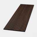 WVH Luxury American Smoked Oak Acoustic Slat Wood Wall Panels, Measures 94.49" x 25.20", Premium Oiled Finish, Interior Decor for Walls & Ceilings, Noise Cancelling & Sound Absorbing for Home, 2pcs