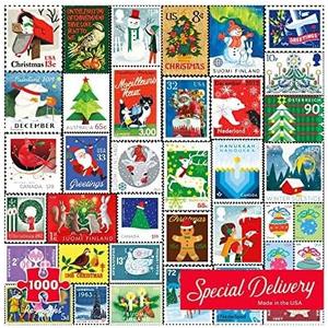 Re-Marks 1000-Piece Christmas Collage Puzzle, 26.75 x 19.25 Inches, Berry, All Ages