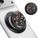 SUPERONE Dual-Side Magnetic Ring Holder, Ideal Gift Gym Phone Grip Kickstand with Cute Pattern for iPhone 17/16/15/14/13/12/ Series, Magsafe Case & Mag Car Mounts, Magnet Ring Included for All Phones