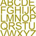 Golden Letters for Birthdays, with Adhesive included (7in tall)