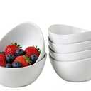 Cereal Bowls Set of 6, 5.5" Small White Ceramic Bowls, for Ice Cream, Yogurt, Cereal, Soup, Dipping Sauces, Appetizer, Stackable Essential Kitchen Bowls for Everyday Use Microwave & Dishwasher Safe