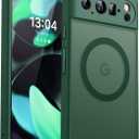 CANSHN Magnetic for Google Pixel 10 Pro XL Case(6.8 Inch), Upgraded [Full Camera Protection] [Compatible with Magsafe] [Translucent Matte] Shockproof Protective Phone Cover, Deep Green