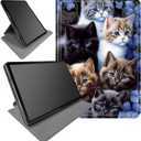 Case for iPad (A16) 11th Generation 11 Inch 2025/10th Generation 10.9 Inch 2022,360 Degree Rotating Swivel Stand Protective Cover with Auto Wake/Sleep for iPad 10th 10.9",Cute Cat