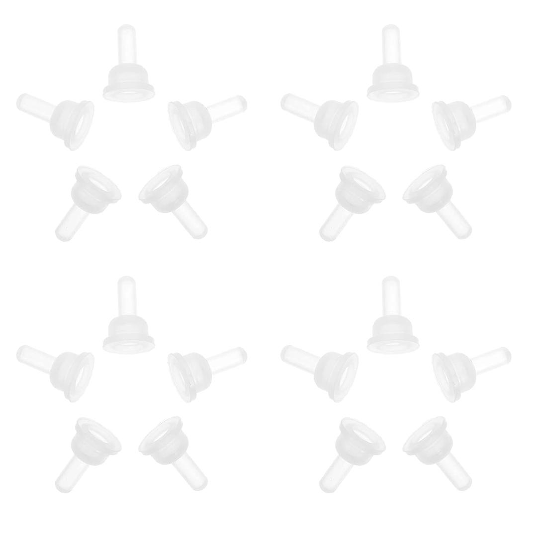 2 x 40pcs Pet Nurser Nipples Silicone Replacement Pacifiers - Soft Pet Food Feeding Bottle Nipple Pacifier for Kitten Puppy Rabbit Chinchillas Small Animals Nursing Suckling Tool Accessory Supplies