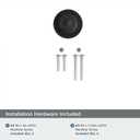 Khtumeware 10 Pack 2.5 Inch Matte Black Cabinet Knobs with Backplate,Vintage Backplate for Cabinet Knobs and Drawer knobs, Bi-Fold Door Knobs