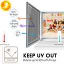 KESPEN Window Film One Way Daytime Privacy Static Cling Heat Control Glass Window Tint Mirror House Film, Black-Silver, 35.4 Inch X 13.1 Feet