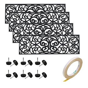 Rubber Stair Treads, Outdoor Stair Treads Non-Slip, Butterfly Designed Stair Tread Mats, Anti-Slip Step Mat - Set of 4 Include Stay-on-Kit, 30 x 10 Inches Rubber Stair Treads, Outdoor Stair Treads Non-Slip, Butterfly Designed Stair Tread Mats, Anti-Slip Step Mat - Set of 4 Include Stay-on-Kit, 30 x 10 Inches