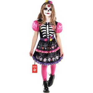Morph Day Of The Dead Costume Kids, Catrina Costume For Girls, Sugar Skull Costumes, Dia De Los Muertos, Disfraz De Catrina (4-6 Years)