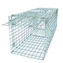 Folding Collapsible Humane Live Animal Cage Trap No-Kill Trapping Kit for Humane Catch Release Rodent Rabbits, Stray Cat, Squirrel, Raccoon, Opossum, All Fit Sized Animals, 2-Door 26" x 9.5" x 10.2"