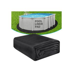 AquaJoyer 12' x 24' Oval Thicker Heavy Duty Pool Liner Pad for Above Ground Pool, Pool Padding Underlayment for Pool Bottom, Protects Pool Prevents Punctures Weed Barrier Comfortable underfoot