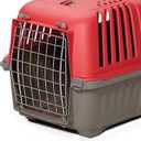 MidWest Homes for Pets Spree Travel Carrier - Hard-Sided Dog & Cat Carrier, Small Pet Travel Crate with Handle, Ventilated Design, Easy Assembly, 22-Inch, Red