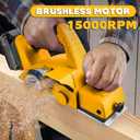 Cordless Handheld Planer for Dewalt 20V Battery, Brushless Electric Power Planer 15000RPM, 3-1/4 Inch Wood Planer for Woodworking, Carpentry & DIY Projects(No battery)