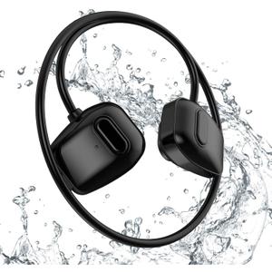 Bone Sound Bluetooth 5.3 IPX7 Waterproof Headphones for Swimming, Wireless Underwater Headset With 32GB MP3 Player, 9H Battery Life for Running Cycling