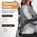 Youhauchair Mesh Office Chair, Ergonomic Home Office Desk Chairs with Flip-up Arms and Lumbar Support, Height Adjustable, Black
