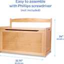 Melissa & Doug Wooden Toy Chest - Light Wood Furniture for Playroom, Blonde Kids Toy Box, Wooden Box Storage Organizer, Children's Furniture Chest, Honey