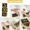 50th Birthday Decorations Boxes for Men- 3PCS Black Gold Happy 50th Birthday Balloons Boxes, 50 Year Old Party Supplies for Men Women