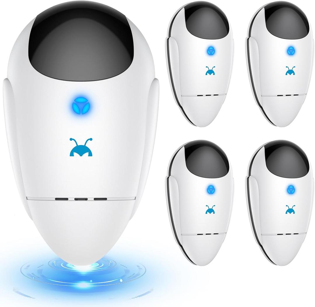 Neatmaster 2026 Upgraded Ultrasonic Repeller Pest & Insect Indoor Repeller, Pest Control for Roach, Rodent, Bugs, Mosquito, Mice, Spider, Ant, Electronic Plug in Mouse Repellent, 4 Packs
