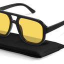 livho Trendy Polarized Square Aviator Sunglasses Women Men Square Eyewear Frame, Retro Sun Glasses for Women Men 2025 Shades