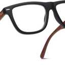 2SeeLife Oversized Blue Light TR-90 Reading Glasses for Men Medium Fit, Sturdy Frame, Spring Hinges, Premium Readers, Matte Black, +2.75